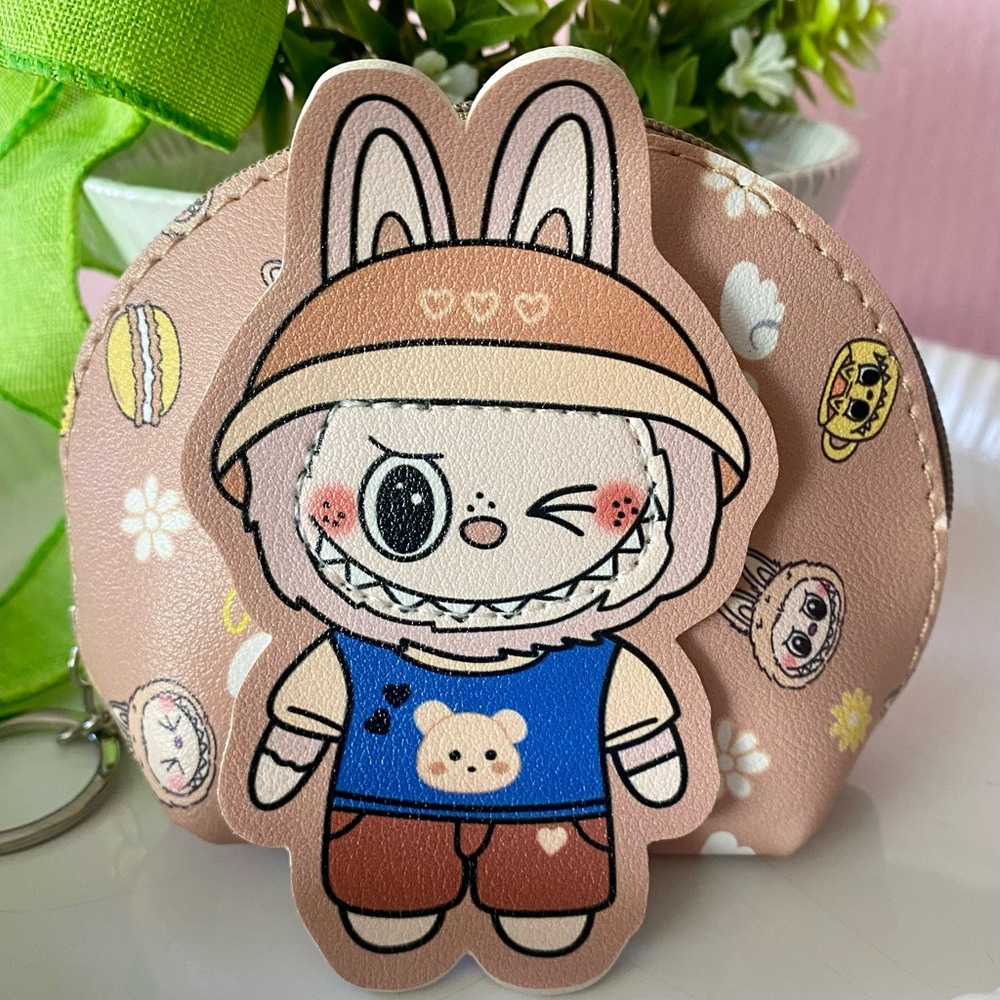 Adorable faux leather Labubu Coin Purse